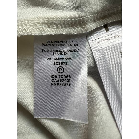 ANN TAYLOR WOMENS SIZE 14 COLORBLOCK BLACK & WHITE WRAP MIDI DRESS NEW - Picture 9 of 11